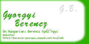 gyorgyi berencz business card